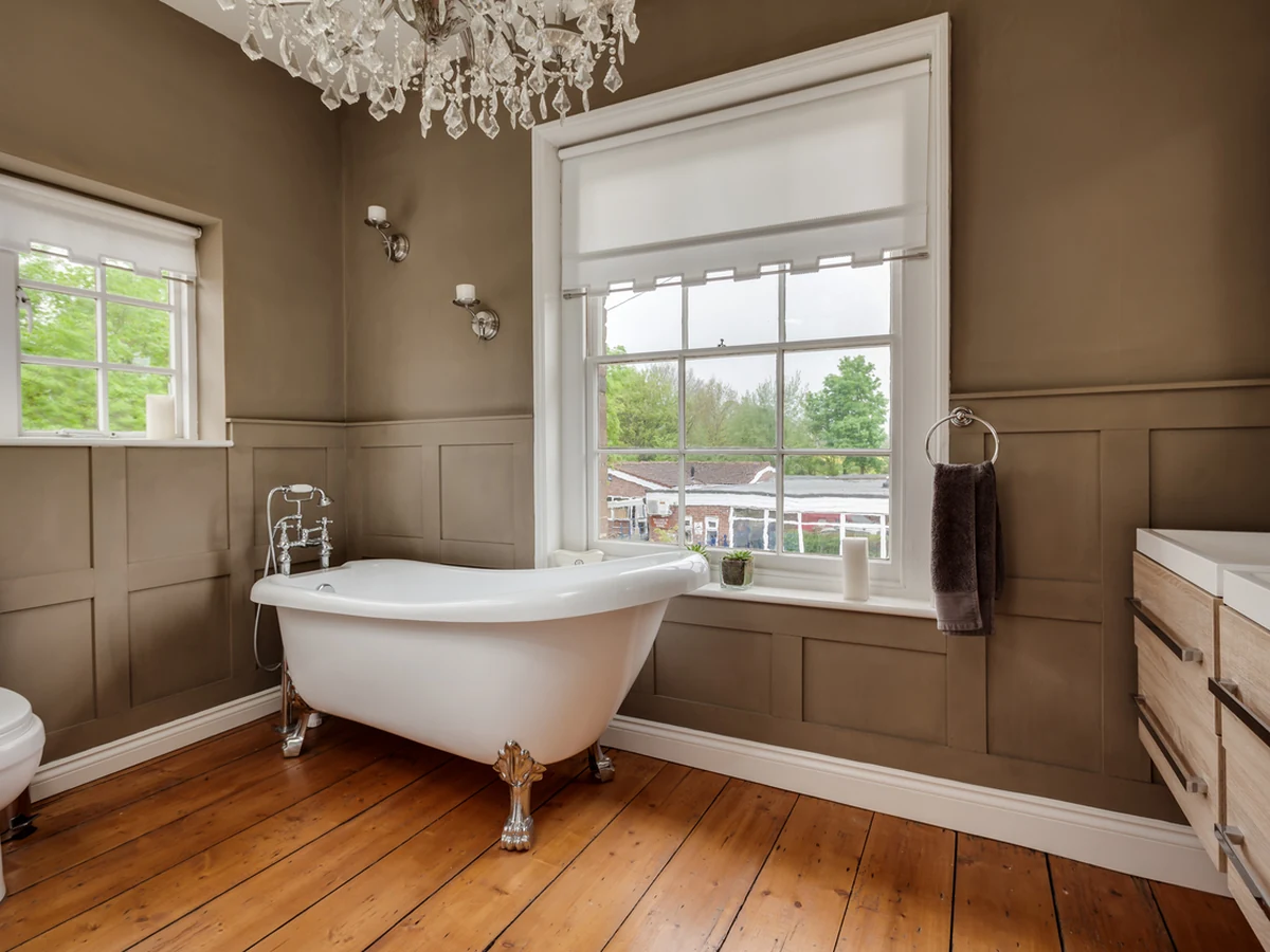 Bathroom painting in Durham - traditional Victorian bathroom painted by Durham Painters