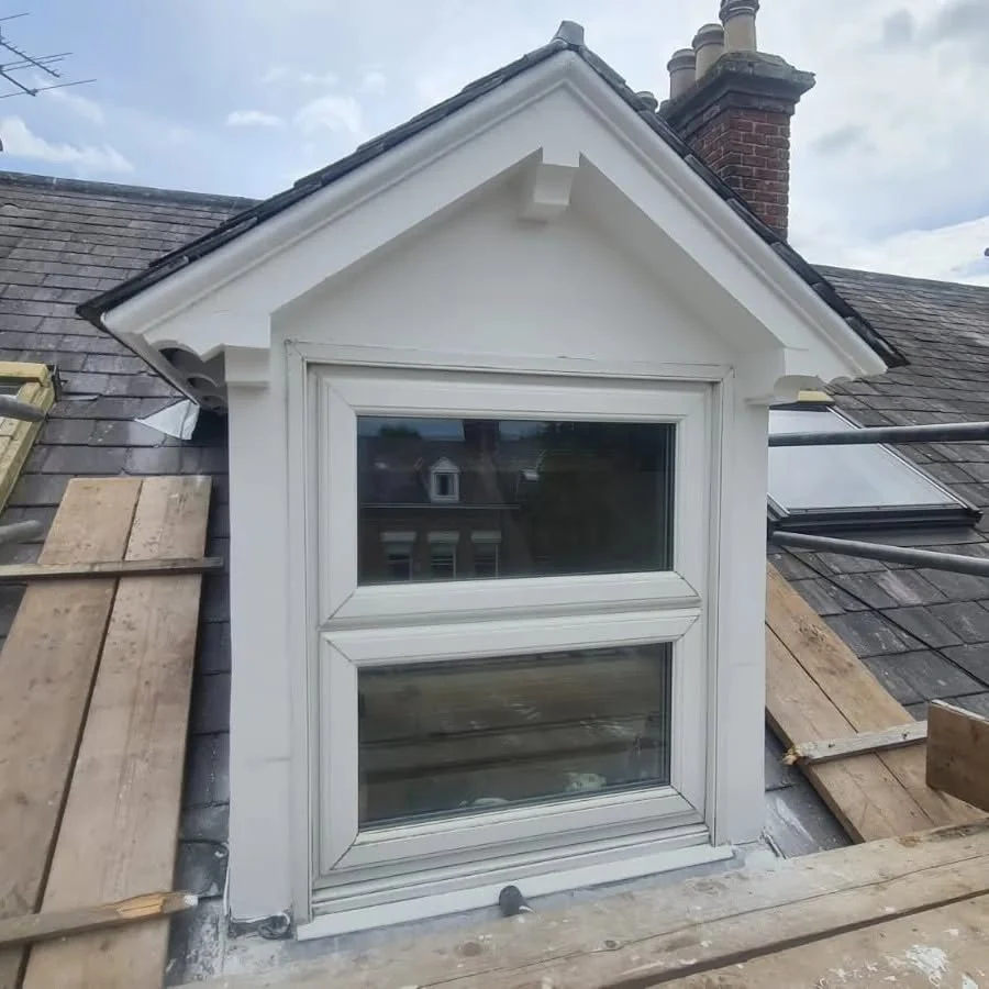 Timber dormer window after painting by Durham Painters