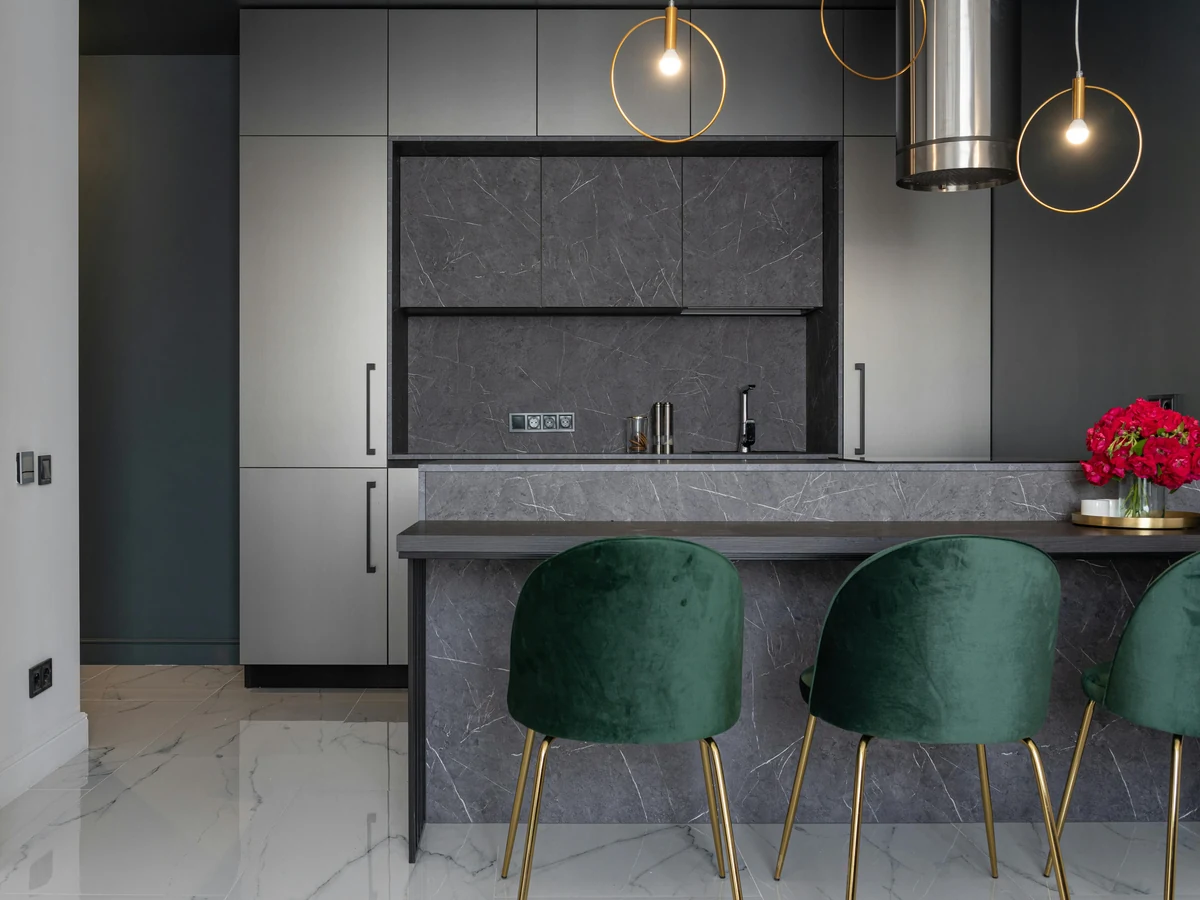 kitchen-painting-dark-grey-kitchen-durham-painters Kitchen cabinet painting costs Durham - dark grey kitchen by Durham Painters