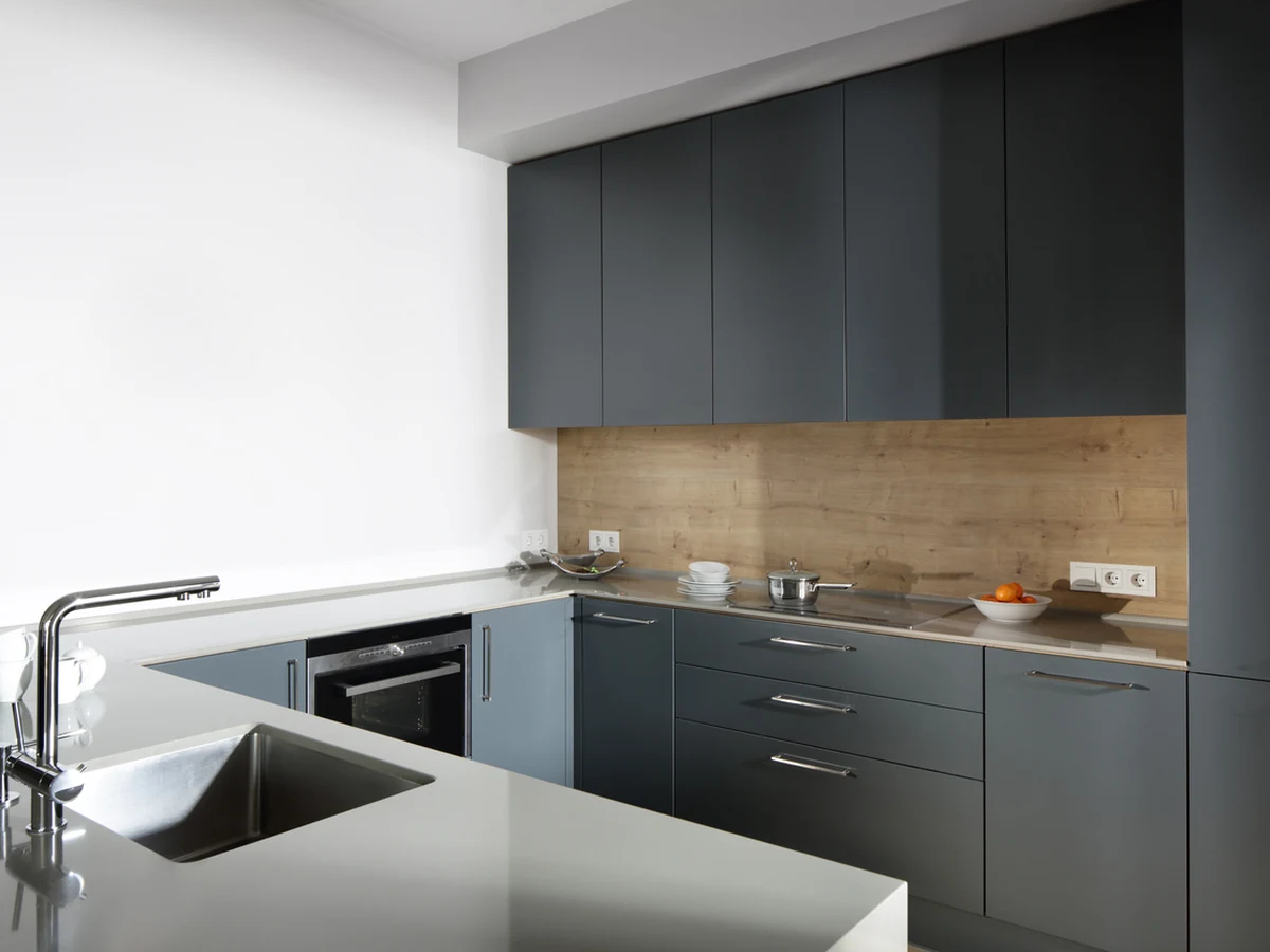 Kitchen Painting Dark Grey Modern in Durham