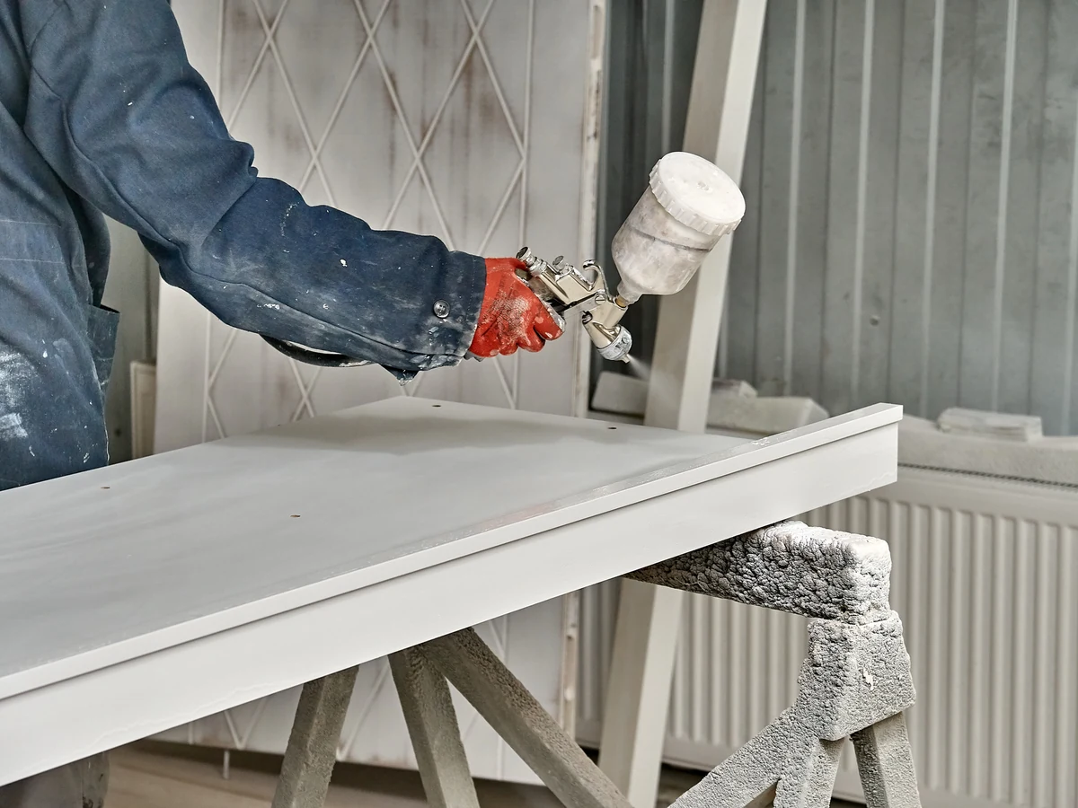 Kitchen cabinet painting in Durham - large white kitchen professionally painted by Durham Painters