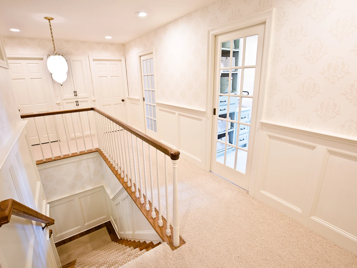 Staircase Painting Bright Upstairs Landing in Durham